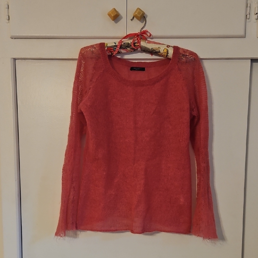 Women's Pink Crew Neck Sweater